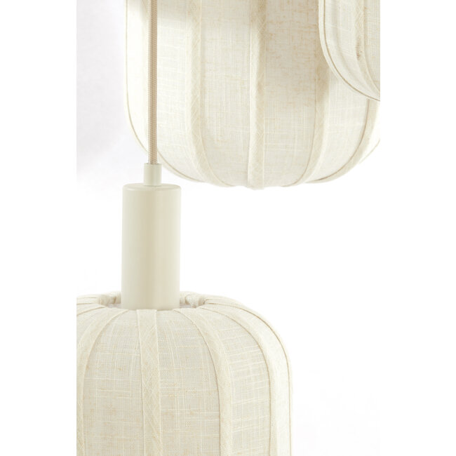 Light en Living Hanglamp 7L Ø53x34 cm TUFIA linnen crème