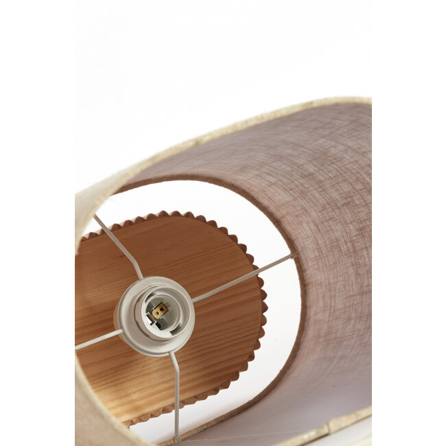 Light en Living Tafellamp 30x20x94 cm LASLO hout natural+linnen naturel