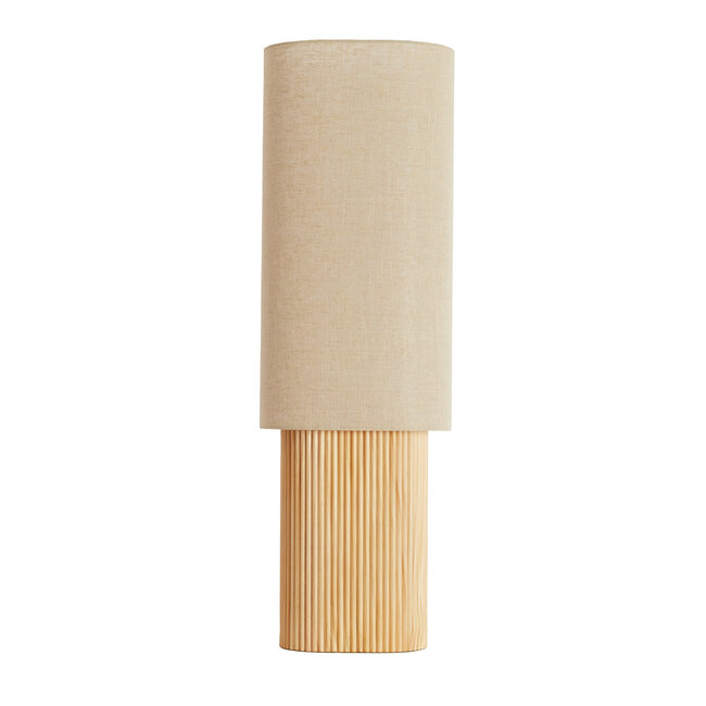 Light en Living Tafellamp 30x20x94 cm LASLO hout natural+linnen naturel