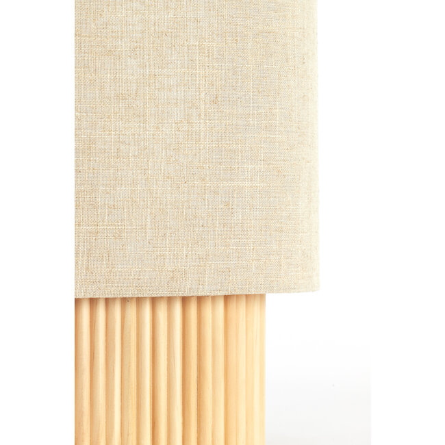 Light en Living Tafellamp 30x20x45 cm LASLO hout natural+linnen naturel