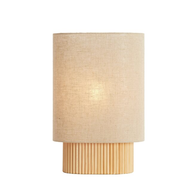 Light en Living Tafellamp 30x20x45 cm LASLO hout natural+linnen naturel