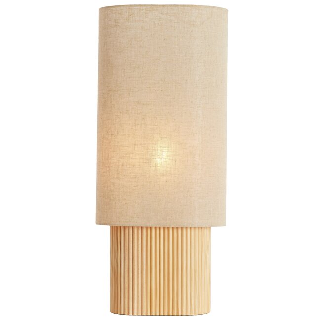 Light en Living Tafellamp 30x20x70 cm LASLO hout natural+linnen naturel