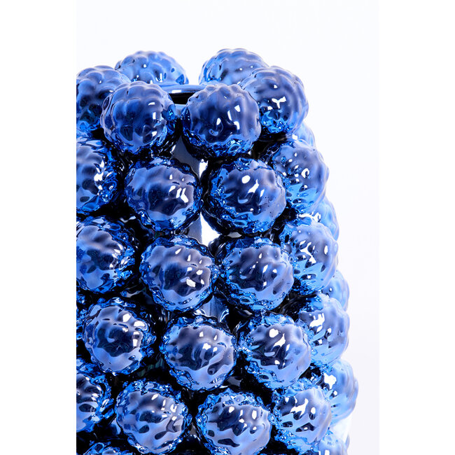 Light en Living Vaas deco Ø18,5x28 cm BUTANG keramiek metallic blauw