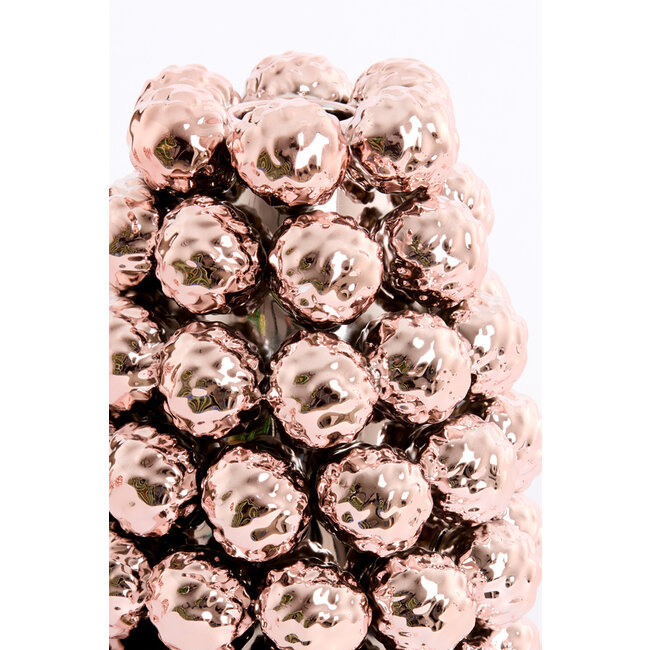 Light en Living Vaas deco Ø16x24,5 cm BUTANG keramiek metallic lichtroze