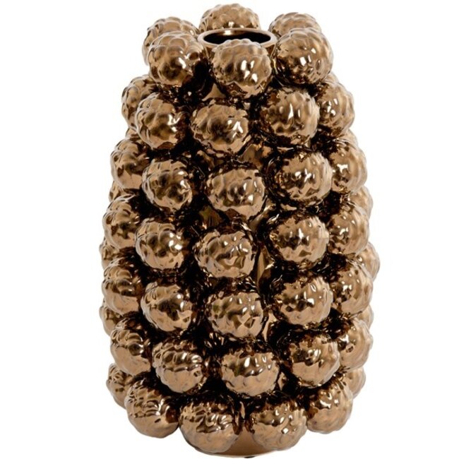 Light en Living Vaas deco Ø18,5x28 cm BUTANG keramiek metallic brons