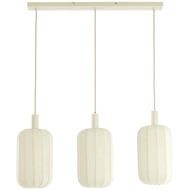Light en Living Hanglamp 3L 80x21x34 cm TUFIA linnen cream
