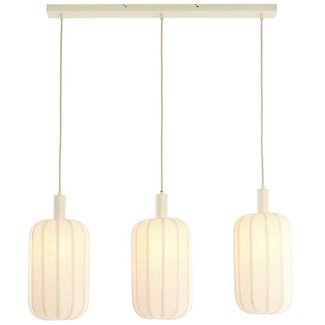 Light en Living Hanglamp 3L 80x21x34 cm TUFIA linnen cream