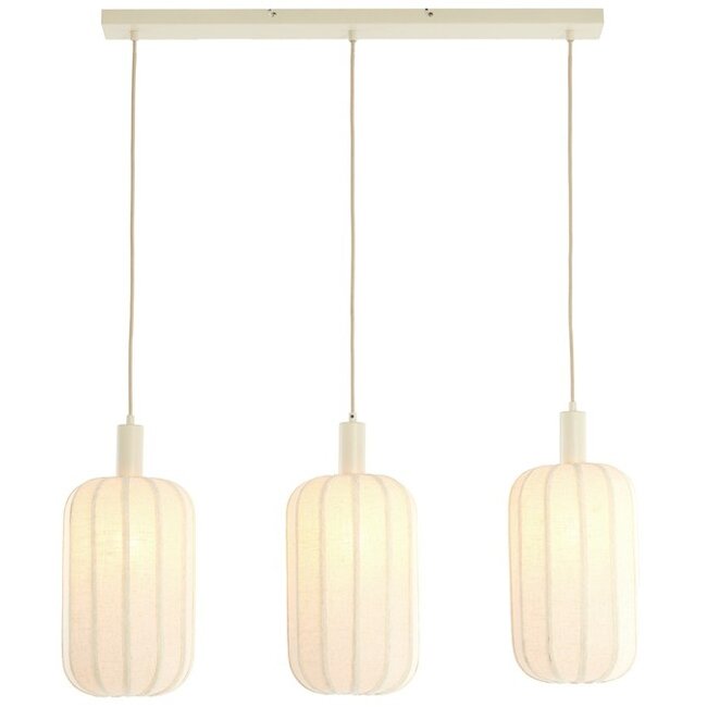 Light en Living Hanglamp 3L 80x21x34 cm TUFIA linnen cream