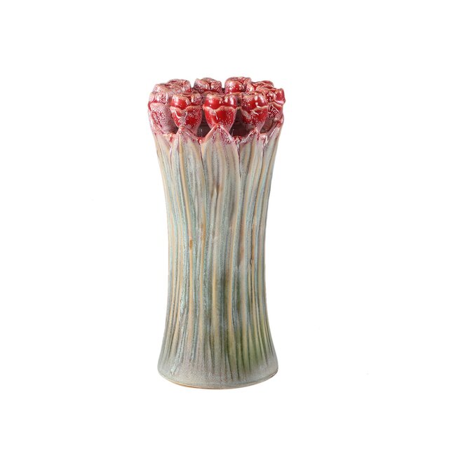 PTMD Vaas Tulips Mint Green ceramic tulip shaped M