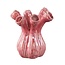 PTMD Vaas Annmarie Light Pink ceramic flower shape tubes L