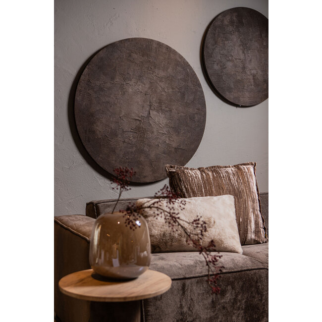 PTMD Schilderij Kemp Brown canvas rough round L