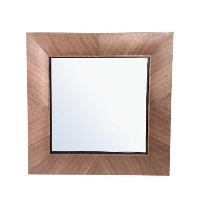 PTMD Spiegel Gezzy Natural wooden curl frame vierkant
