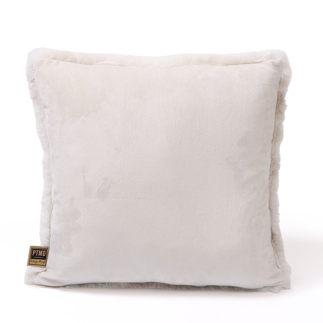 PTMD Kussen Linde Offwhite faux fur square S