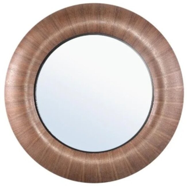 PTMD Spiegel Gezzy Natural wooden curl frame rond
