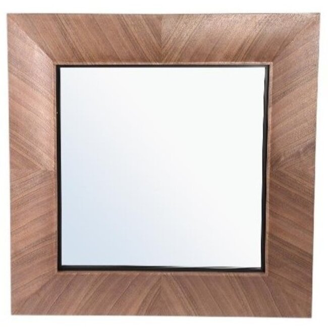 PTMD Spiegel Gezzy Natural wooden curl frame vierkant