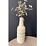 Light en Living Vaas deco Ø14,5x42 cm SESTO keramiek mat crème
