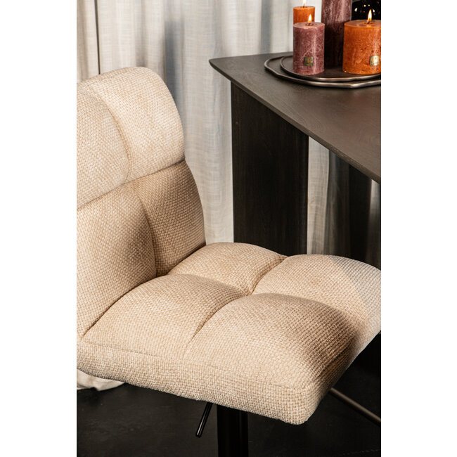 PTMD Barstoel Milan creme in hoogte verstelbaar