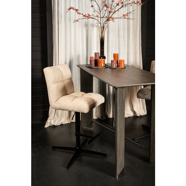 PTMD Barstoel Milan creme in hoogte verstelbaar