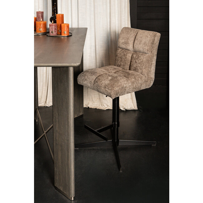 PTMD Barstoel Milan stone in hoogte verstelbaar