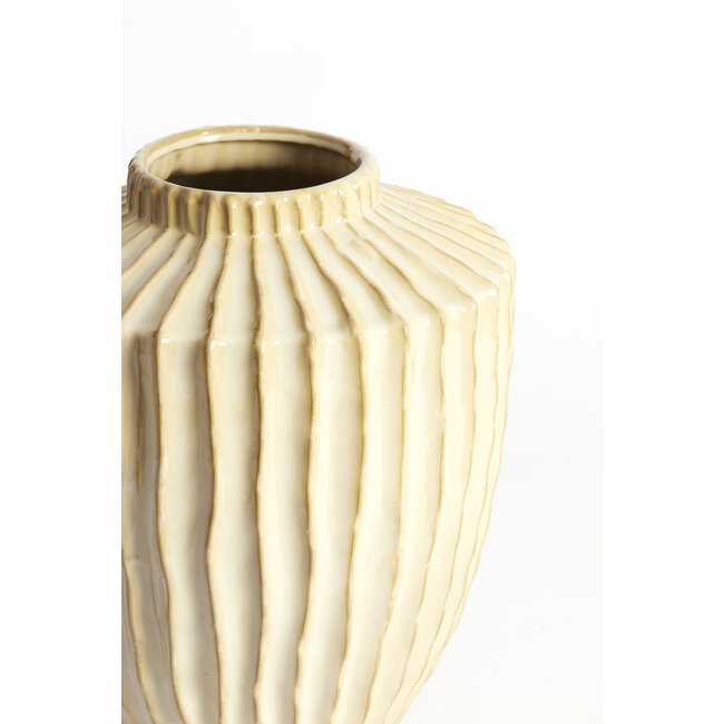 Light en Living Vaas deco Ø32X40 cm TALEA keramiek zand-beige
