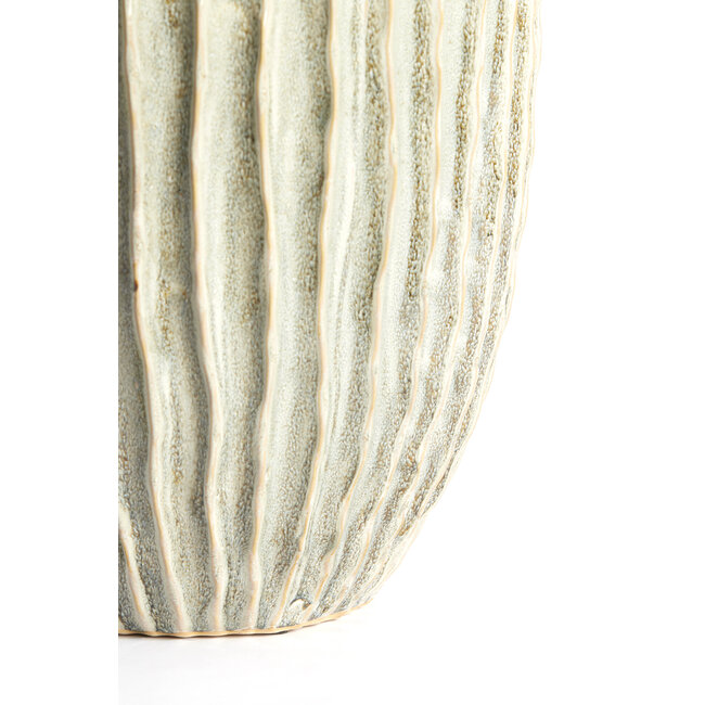 Light en Living Vaas deco Ø32X40 cm TALEA keramiek olijfgroen-creme