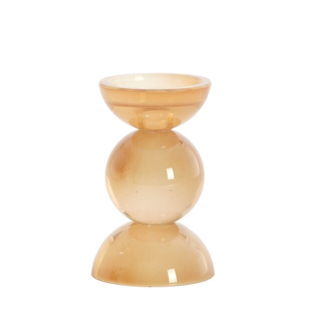 Light en Living Kaarsenhouder Ø9,5X15,5 cm ITINGA glas melk amber