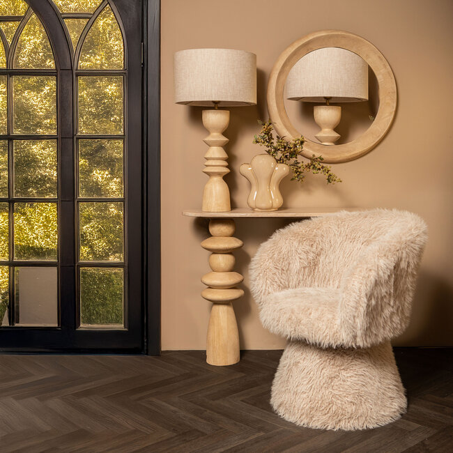 PTMD Spiegel Noam Naturel mango rond S