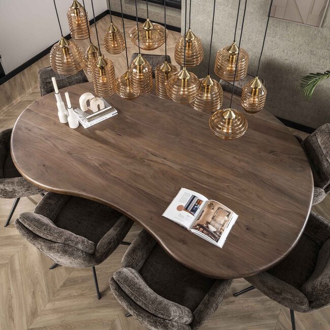 WoonStijl Hanglamp 5+5+5 rib glass