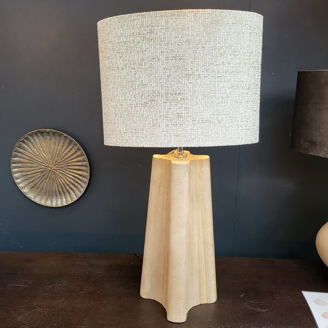 Light en Living Kap ovaal recht smal hoog 38-17,5-28 cm RIF  zand