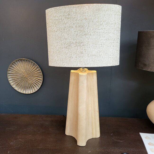 Light en Living Kap ovaal recht smal hoog 38-17,5-28 cm RIF  zand