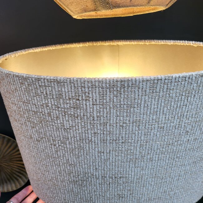 Light en Living Kap ovaal recht smal hoog 38-17,5-28 cm RIF  zand