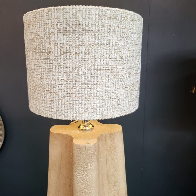 Light en Living Kap ovaal recht smal hoog 30-15-25 cm RIF  zand