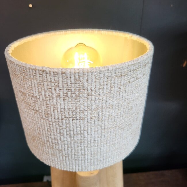 Light en Living Kap ovaal recht smal hoog 30-15-25 cm RIF  zand