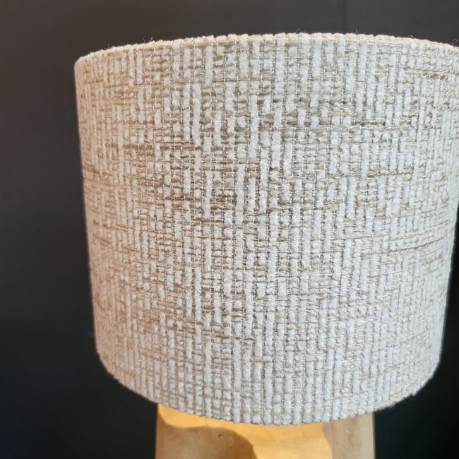 Light en Living Kap ovaal recht smal hoog 30-15-25 cm RIF  zand