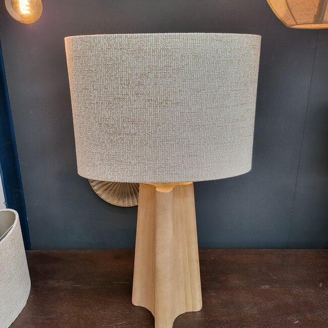 Light en Living Kap ovaal recht smal hoog 45-21-32 cm RIF  zand