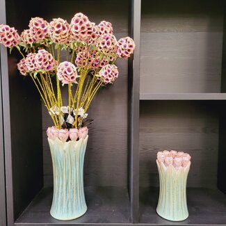 PTMD Vaas Tulips Mint Green ceramic tulip shaped M PTMD Vaas Tulips Mint Green ceramic tulip shaped M