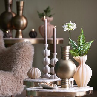 Light en Living Kandelaar Ø11x25,5 cm AUBURN zand Light en Living Kandelaar Ø11x25,5 cm AUBURN zand