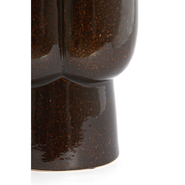 Light en Living Sidetable Ø34,5X45 cm JUNTO keramiek donkerbruin