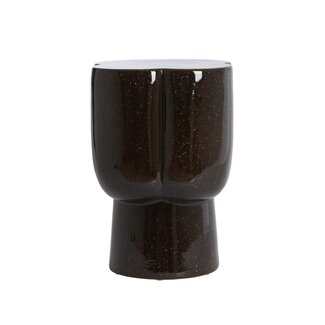 Light en Living Sidetable Ø34,5X45 cm JUNTO keramiek donkerbruin
