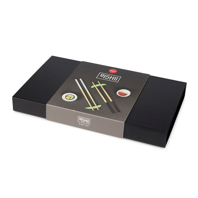 Balvi Sushi set Oishii wit/zwart keramiek