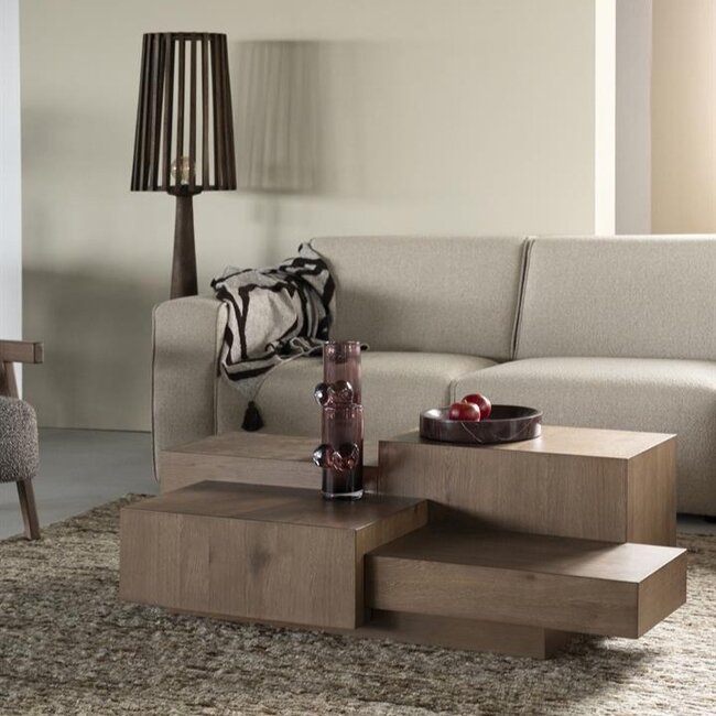 Eleonora Salontafel Quinten rechthoekig - bruin