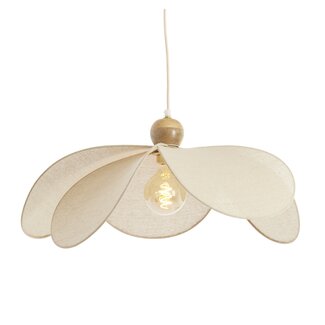 Light en Living Hanglamp Ø60x30 cm LAVRIRIA natural+hout