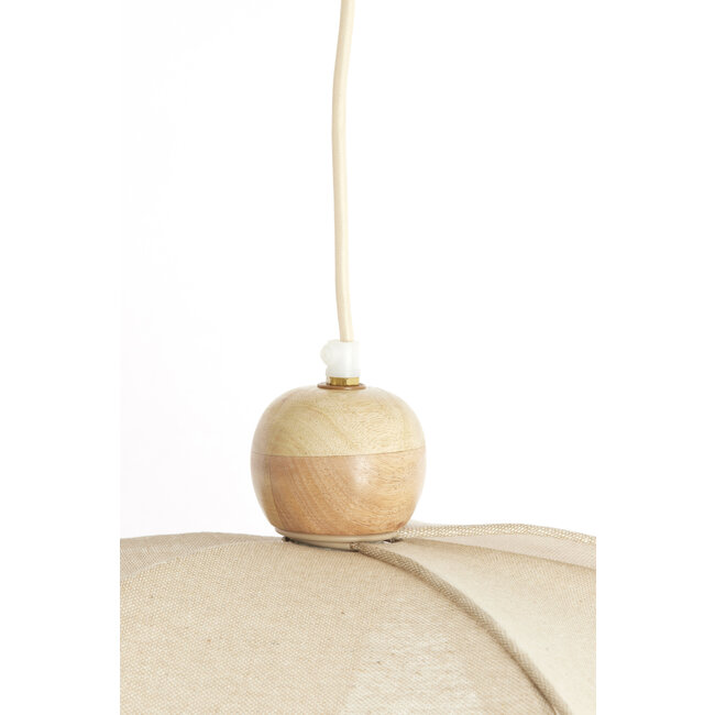 Light en Living Hanglamp Ø60x30 cm LAVRIRIA natural+hout