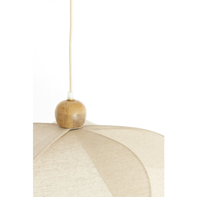 Light en Living Hanglamp Ø50x28 cm LAVRIRIA natural+hout