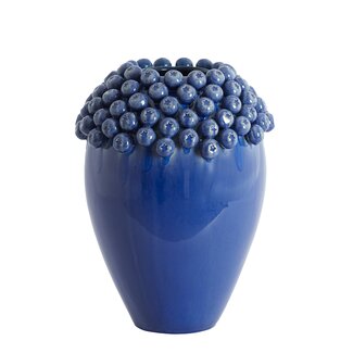 Light en Living Vaas deco Ø32x43,5 cm LOVRO keramiek donkerblauw