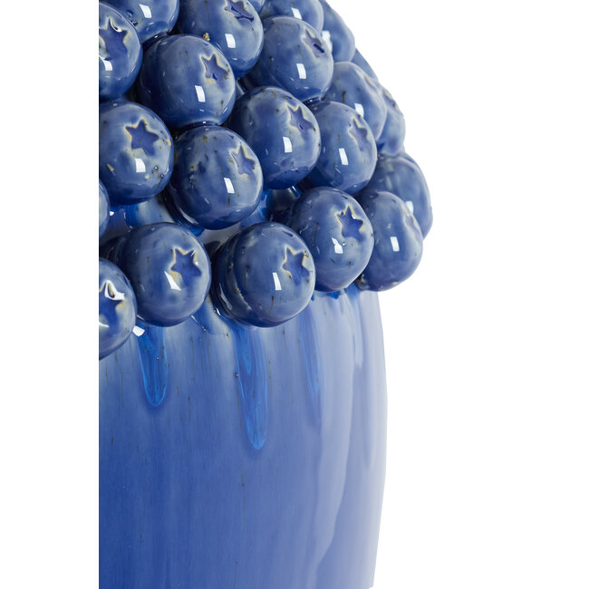 Light en Living Vaas deco Ø39,5x57 cm LOVRO keramiek donkerblauw