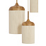 Light en Living Hanglamp 3L Ø35x32 cm DANIALO hout print naturel+touw crème