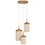Light en Living Hanglamp 3L Ø35x32 cm DANIALO hout print naturel+touw crème