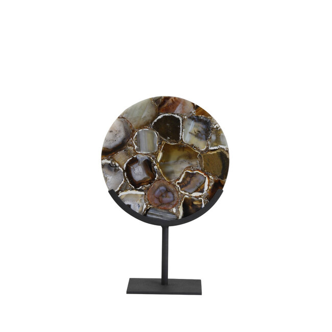 Light en Living Ornament op voet GOUYA agaat+mat zwart