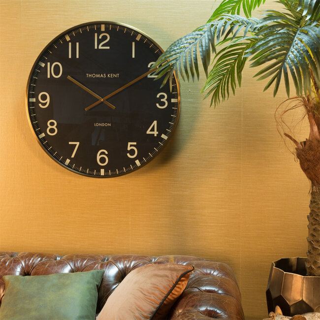 Thomas Kent Klok Clocksmith zwart/goud - in 3 maten leverbaar